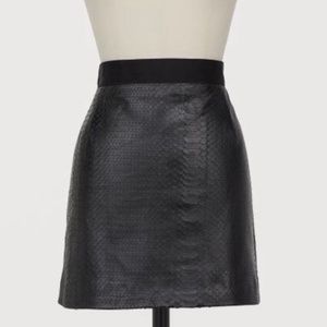 GIAMBATTISTA VALLI x H&M Black Leather Mini Skirt